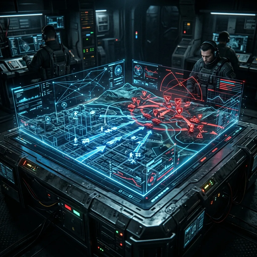 Tactical holographic statistics display